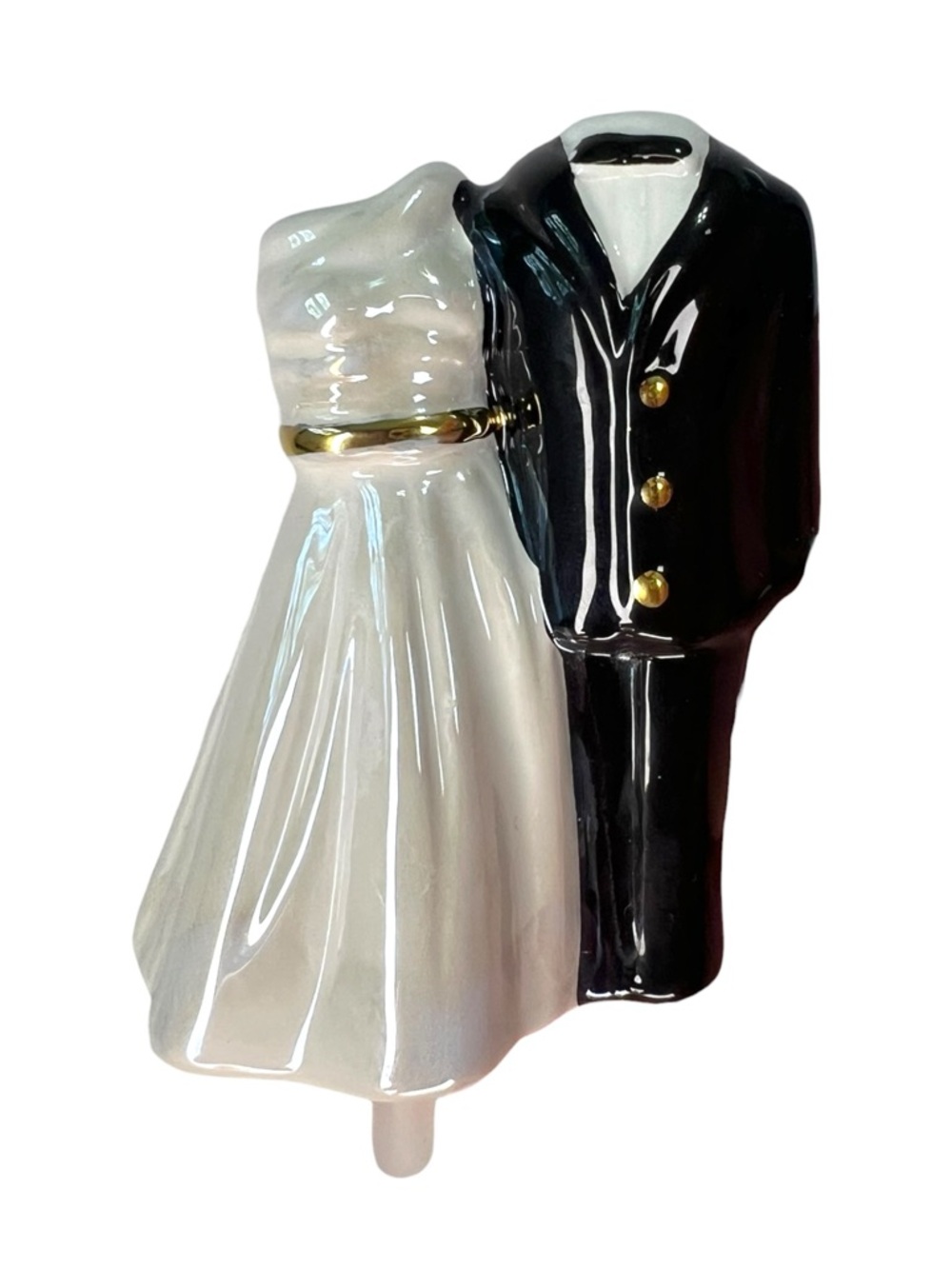 Nora Fleming Retired Down the Aisle Bride and Groom Wedding Mini